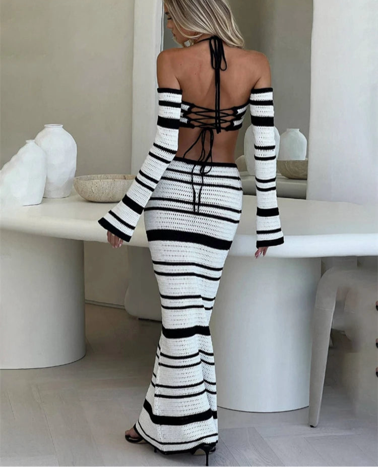 Long Sleeve Kitted Two Piece Set