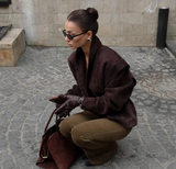 Suede Oversized Long Jacket