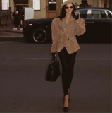 Suede Oversized Long Jacket