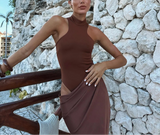 Elegant Satin Maxi Dress