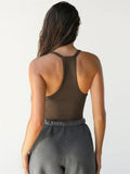 Casual Ribbed Tank Top