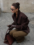 Suede Oversized Long Jacket