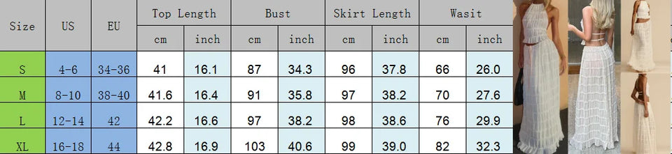 Women Boho Backless Matching Suit 2 Piece