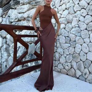 Elegant Satin Maxi Dress