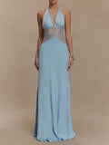 Satin Backless Maxi Dress