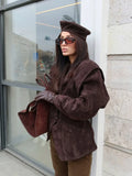 Suede Oversized Long Jacket