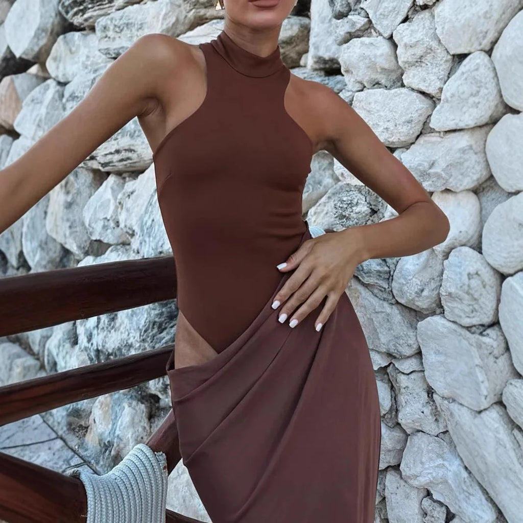 Elegant Satin Maxi Dress