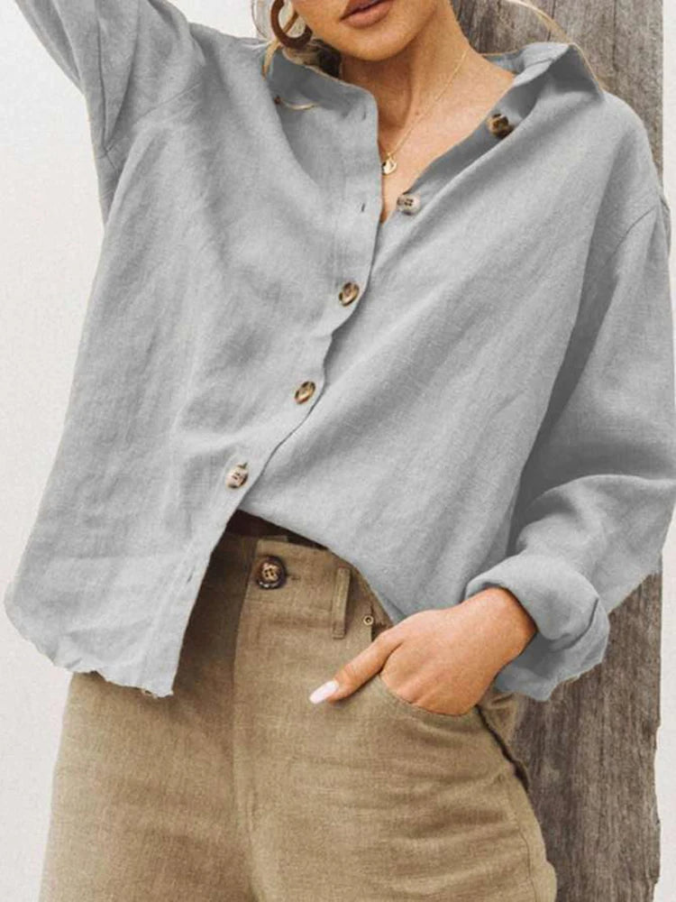 Vintage Linen Button Up Shirt
