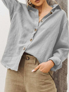 Vintage Linen Button Up Shirt