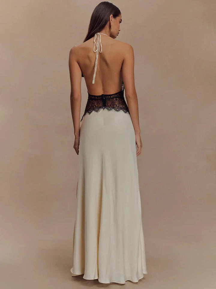 Satin Backless Maxi Dress