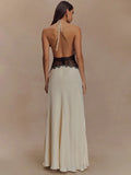 Satin Backless Maxi Dress