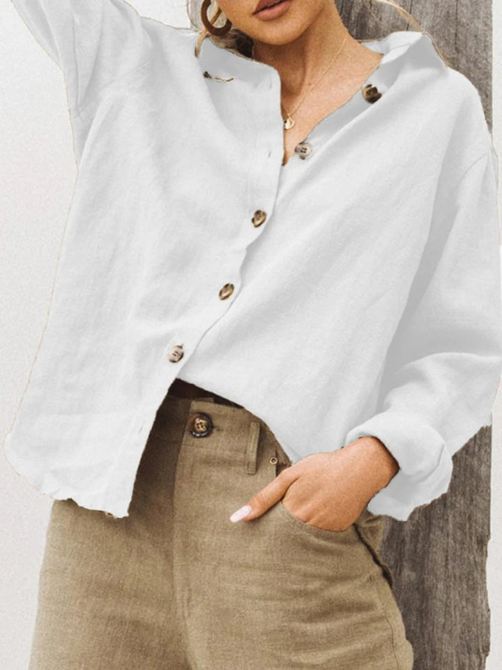 Vintage Linen Button Up Shirt