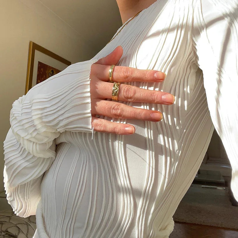 Ruched Long Sleeve Shirt