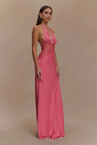 Satin Backless Maxi Dress