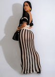 Striped Knitted Two Piece Set