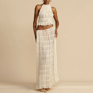 Women Boho Backless Matching Suit 2 Piece