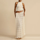 Women Boho Backless Matching Suit 2 Piece
