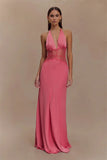 Satin Backless Maxi Dress