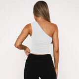 Off Shoulder Ruched Tank Top