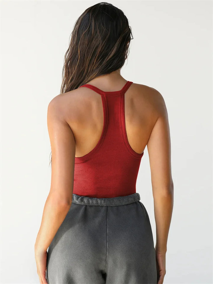 Casual Ribbed Tank Top