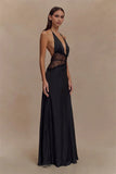 Satin Backless Maxi Dress
